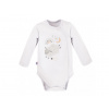 Eevi Body rozopínacie s dlhým rukávom MELLOW biele - 68 Eevi Body rozopínacie s dlhým rukávom MELLOW biele - 68
