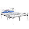 Kondela Kovová posteľ s roštom, 160x200, čierna, STELVIA Kondela Kovová posteľ s roštom, 160x200, čierna, STELVIA