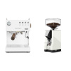Ascaso Steel DUO PID, White&Wood + Eureka Mignon Silenzio 55, CR white Ascaso Steel DUO PID, White&Wood + Eureka Mignon Silenzio 55, CR white
