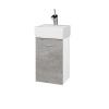 Dreja Skrinka pod umývadlo HOST SZD 35 - N01 Biela lesk / Úchytka T02 / D01 Betón / Levé Dreja Skrinka pod umývadlo HOST SZD 35 - N01 Biela lesk / Úchytka T02 / D01 Betón / Levé