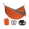 Hamaka Camping Relax 210T, 260 x 140 cm, Oranžová/Sivá Hamaka Camping Relax 210T, 260 x 140 cm, Oranžová/Sivá