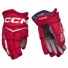 Hokejové rukavice CCM JetSpeed FT880 SR (červeno-biele, SR 13 Hokejové rukavice CCM JetSpeed FT880 SR (červeno-biele, SR 13