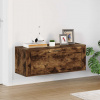zahrada-XL Nástenný botník dymový dub 100x35x38 cm spracované drevo 821025 zahrada-XL Nástenný botník dymový dub 100x35x38 cm spracované drevo 821025
