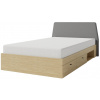 MB Študentská posteľ 120x200cm s úložným priestorom Rudy-dub olejovaný/šedá MB Študentská posteľ 120x200cm s úložným priestorom Rudy-dub olejovaný/šedá