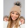 Lema Dámska mohérová čiapka na zimu FREYA Farba: Bežový, Veľkosť: UNI Lema Dámska mohérová čiapka na zimu FREYA Farba: Bežový, Veľkosť: UNI