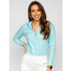 Blankytná modrá dámska košeľa s dlhými rukávmi Bolf HH039 Blankytná modrá dámska košeľa s dlhými rukávmi Bolf HH039