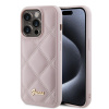 Guess Quilted Metal Logo GUHCP15LPSQSQSP iPhone 15 Pro ružová Guess Quilted Metal Logo GUHCP15LPSQSQSP iPhone 15 Pro ružová