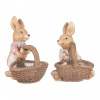 Zajíc s košíkem - magnesium, obal na květiny, mix 2, cena za 1 ks Zajíc s košíkem - magnesium, obal na květiny, mix 2, cena za 1 ks