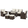 BestBerg ratanový záhradný set BBRF-1090BR / nosnosť dielov 120 kg / 180 g/m² / hnedá/krémová BestBerg ratanový záhradný set BBRF-1090BR / nosnosť dielov 120 kg / 180 g/m² / hnedá/krémová