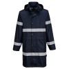PORTWEST FR437 / Unisex ľahká reflexná bunda do dažďa 100 cm - navy XXXL PORTWEST FR437 / Unisex ľahká reflexná bunda do dažďa 100 cm - navy XXXL