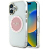 Guess IML Metal Colored Circle MagSafe Puzdro pre iPhone 16 ružová Guess IML Metal Colored Circle MagSafe Puzdro pre iPhone 16 ružová