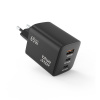 Nástenná nabíjačka Blue Star GaN 2 x USB C + USB A QC4.0 PD 4A 65W VT-43 čierna Nástenná nabíjačka Blue Star GaN 2 x USB C + USB A QC4.0 PD 4A 65W VT-43 čierna