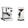 Rancilio Silvia E, white + Eureka Mignon Silenzio 55, CR white Rancilio Silvia E, white + Eureka Mignon Silenzio 55, CR white