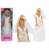 LEAN TOYS Bábika Anlily vo svadobných šatách, kytica nevesty, náhrdelník s korunou LEAN TOYS Bábika Anlily vo svadobných šatách, kytica nevesty, náhrdelník s korunou