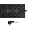 Solight prepäťová ochrana, 8 zásuviek, USB A+C, 2 m, čierna PO80B Solight prepäťová ochrana, 8 zásuviek, USB A+C, 2 m, čierna PO80B
