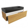 Kúpeľňová skrinka s umývadlom SAT Feel 100x30x46 cm medový dub mat SATFEEL100DMU3 Kúpeľňová skrinka s umývadlom SAT Feel 100x30x46 cm medový dub mat SATFEEL100DMU3