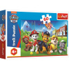 TREFL PUZZLE Tlapková patrola na trávníku 33x22cm skládačka 60 dílků TREFL PUZZLE Tlapková patrola na trávníku 33x22cm skládačka 60 dílků