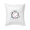 Baseball lopta v triku - Vankúš 50x50 - 50x50 - Iba poťah ( Biela ) Baseball lopta v triku - Vankúš 50x50 - 50x50 - Iba poťah ( Biela )