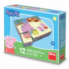 Drevené kocky 12 Peppa Pig 12 Dino Drevené kocky 12 Peppa Pig 12 Dino
