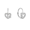 Strieborné náušnice prepletené srdiečka 11718.1 Strieborné náušnice prepletené srdiečka 11718.1