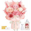 Mamamiko Večná luxusná kytica z pravých ruží a hortenzií s vázou – ružové pastelové ladenie Mamamiko Večná luxusná kytica z pravých ruží a hortenzií s vázou – ružové pastelové ladenie