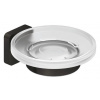 Kludi Vela S - Mydlovnička s držiakom, sklo/brúsený Gunmetal 25985N2 Kludi Vela S - Mydlovnička s držiakom, sklo/brúsený Gunmetal 25985N2