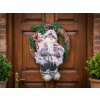 Dekorácia MagicHome Vianoce, Santa sediaci vo venci, veniec, 30 cm Dekorácia MagicHome Vianoce, Santa sediaci vo venci, veniec, 30 cm