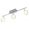 German Stropné bodové LED svietidlo Ganda / 3 lampy / 9,9 W / oceľ / plast / 780 lm / teplá biela / strieborná German Stropné bodové LED svietidlo Ganda / 3 lampy / 9,9 W / oceľ / plast / 780 lm / teplá biela / strieborná