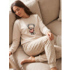 Dámske pyžamo LOVELY TEDDY s dlhým rukávom - 170 - Béžová Dámske pyžamo LOVELY TEDDY s dlhým rukávom - 170 - Béžová
