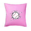 Baseball lopta v triku - Vankúš 50x50 - 50x50 - Iba poťah ( Ružová ) Baseball lopta v triku - Vankúš 50x50 - 50x50 - Iba poťah ( Ružová )