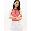 Tommy Hilfiger dámska červeno-biele tielko WW0WW492510EY M Tommy Hilfiger dámska červeno-biele tielko WW0WW492510EY M