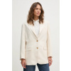 Sako s prímesou ľanu Tommy Hilfiger WW0WW46167 béžová 40 Sako s prímesou ľanu Tommy Hilfiger WW0WW46167 béžová 40
