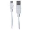Manhattan Hi-Speed USB Device Cable, A Male / micro-B Male, 1 m (3 ft.), biely Manhattan Hi-Speed USB Device Cable, A Male / micro-B Male, 1 m (3 ft.), biely