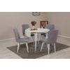 Jedálenský set s rozkladacím stolom a stoličkami (5 kusov) Vina 0701 - White, Grey Jedálenský set s rozkladacím stolom a stoličkami (5 kusov) Vina 0701 - White, Grey