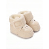 Teplé dojčenské topánočky béžové s medvedíkom na suchý zips hnedé, 0-6 mesiacov Teplé dojčenské topánočky béžové s medvedíkom na suchý zips hnedé, 0-6 mesiacov