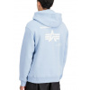 Alpha Industries pánska mikina Label Hoodie Back Print artic blue Veľkosť: XXL, Farba: modrá Alpha Industries pánska mikina Label Hoodie Back Print artic blue Veľkosť: XXL, Farba: modrá