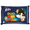 FELIX DUO kapsičky - hovädzie a hydina / kuracie a ľadvinky / jahňacie a teľacie / morčacie a pečeň v želé 4x85g FELIX DUO kapsičky - hovädzie a hydina / kuracie a ľadvinky / jahňacie a teľacie / morčacie a pečeň v želé 4x85g