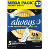 Always Ultra hygienické vložky Secure Night Extra 32 ks Always Ultra hygienické vložky Secure Night Extra 32 ks