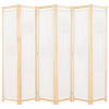 vidaXL 6-panelový paraván krémový 240x170x4 cm látkový vidaXL 6-panelový paraván krémový 240x170x4 cm látkový