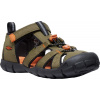 Detské sandále Keen Seacamp II CNX youth dark olive/gold flame Veľkosť: 37 Detské sandále Keen Seacamp II CNX youth dark olive/gold flame Veľkosť: 37