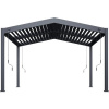 Bioklimatická pergola ROJAPLAST APEX 3,6x4m voľne stojaci antracit Bioklimatická pergola ROJAPLAST APEX 3,6x4m voľne stojaci antracit