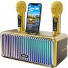 Karaoke set s 2 mikrofónmi Bluetooth AUX USB DLARA 2 reproduktory Karaoke set s 2 mikrofónmi Bluetooth AUX USB DLARA 2 reproduktory