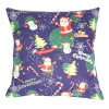 Bellatex Obliečka na vankúšik Vianočný motív modrá, 45 x 45 cm Bellatex Obliečka na vankúšik Vianočný motív modrá, 45 x 45 cm