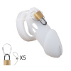 Bílý silikonový pás cudnosti CB6000 Bílý silikonový pás cudnosti CB6000