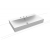 Kaldewei Umyvadlo na desku Silenio 3043 90x46 cm alpská bílá tři otvory pro baterii 904206033001 Kaldewei Umyvadlo na desku Silenio 3043 90x46 cm alpská bílá tři otvory pro baterii 904206033001