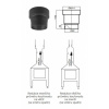 Karl Redukce kouřovodů v zapojení po vodě 130mm / 120mm (síla 2mm) - šedá Karl Redukce kouřovodů v zapojení po vodě 130mm / 120mm (síla 2mm) - šedá