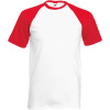 Fruit of the Loom Tričko Baseball T, raglánové, krátký rukáv, pánské COT16102690313-white/red 3XL Bílá/červená Fruit of the Loom Tričko Baseball T, raglánové, krátký rukáv, pánské COT16102690313-white/red 3XL Bílá/červená