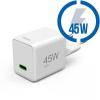 HAMA Super-mini, Rýchlonabíjačka, USB-C PD/QC 45W, biela (201983) HAMA Super-mini, Rýchlonabíjačka, USB-C PD/QC 45W, biela (201983)