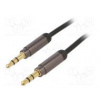 Kabel Jack 3,5mm 3pin vidlice,z obou stran 1,8m černá Kabel Jack 3,5mm 3pin vidlice,z obou stran 1,8m černá