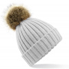Beechfield | B412 Pletená čiapka s brmbolcom_53.0412 Farba: light grey, Veľkosť: onesize Beechfield | B412 Pletená čiapka s brmbolcom_53.0412 Farba: light grey, Veľkosť: onesize